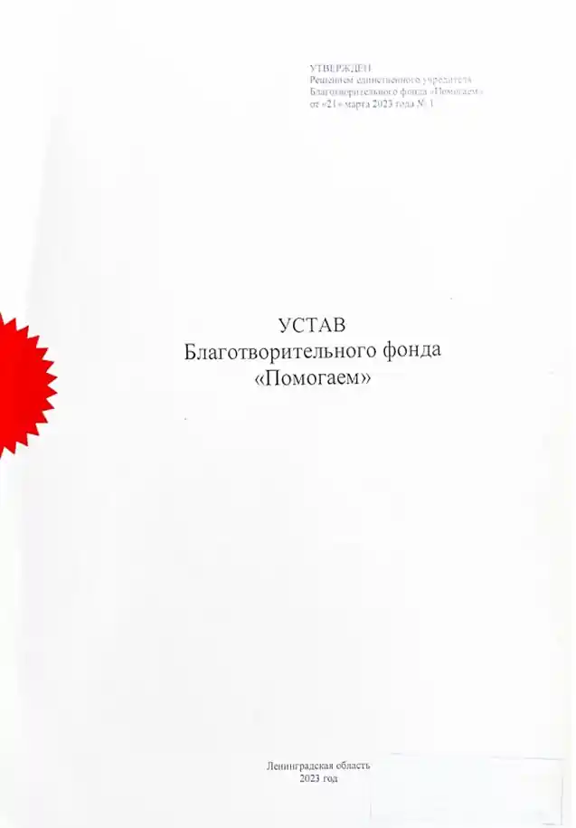 Документ политики фонда